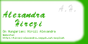 alexandra hirczi business card